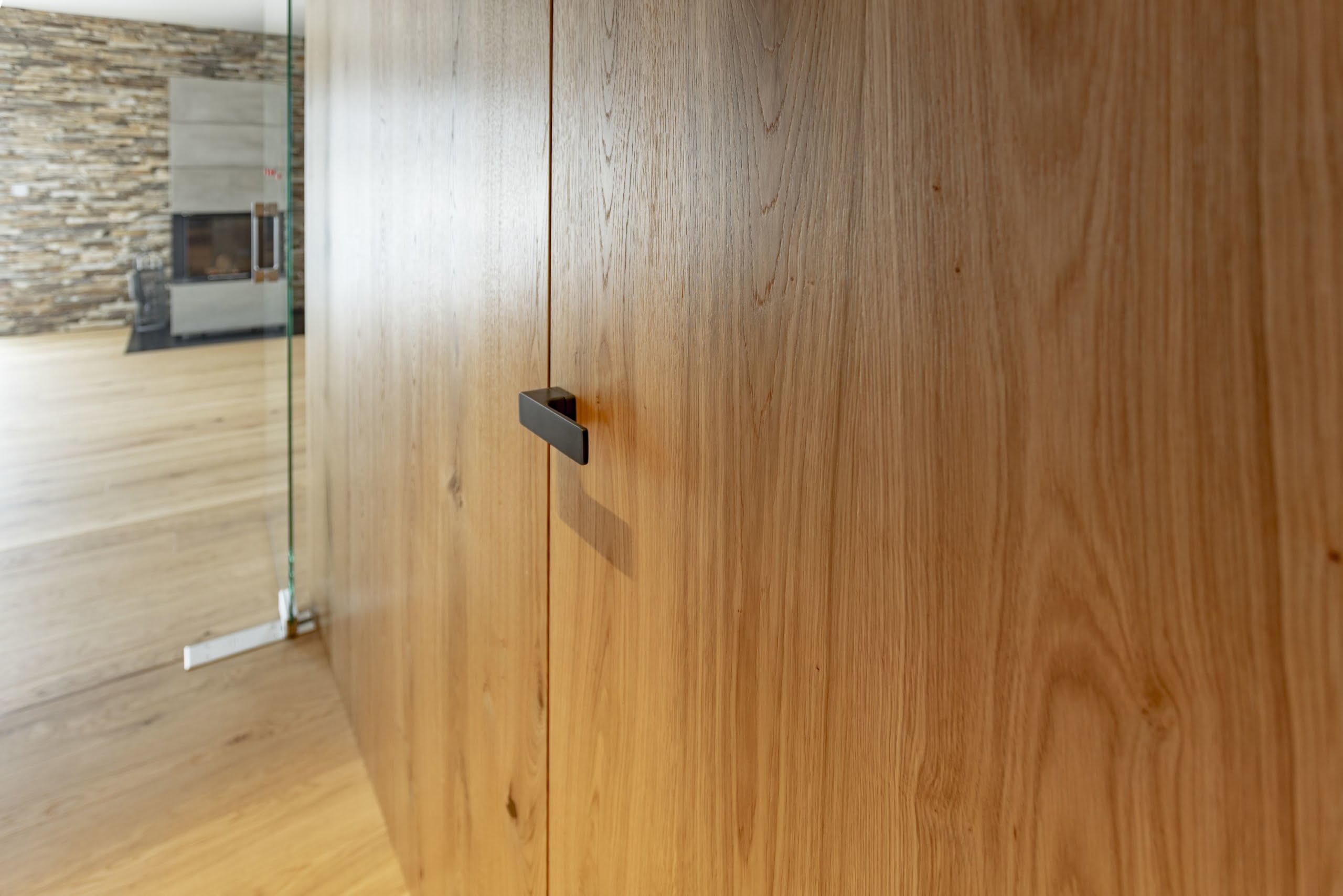 Detail of an oak door