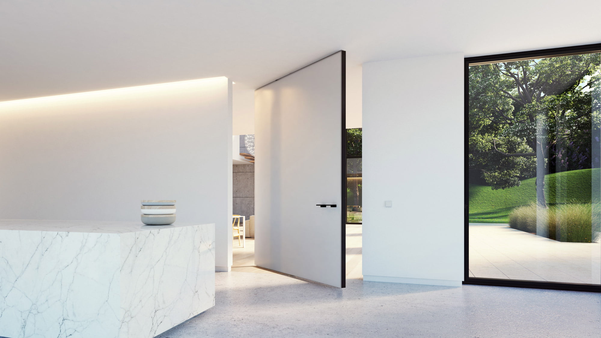 wooden pivot door