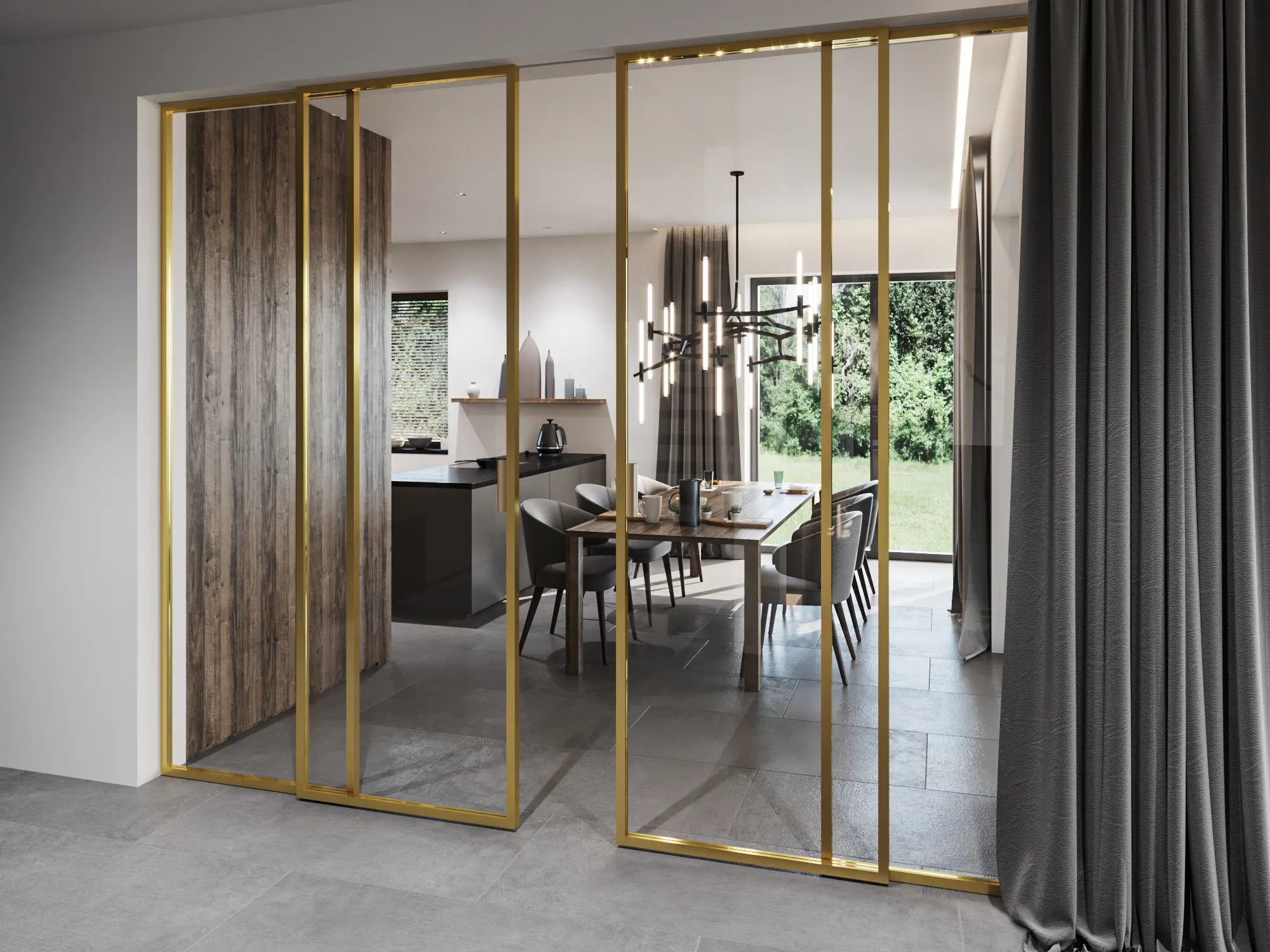 Digero dividing glass sliding door