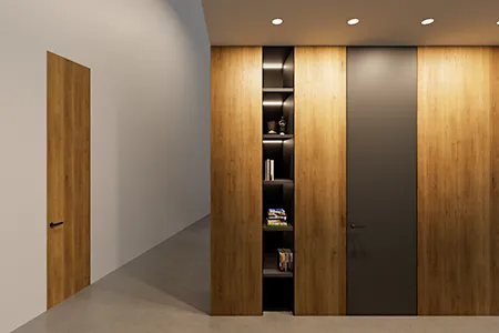 hidden doors Fortius52 DORSIS s.r.o. - dveře a skryté zárubně - informace o skrytých zárubních vyráběných českou firmou DORSIS s.r.o.